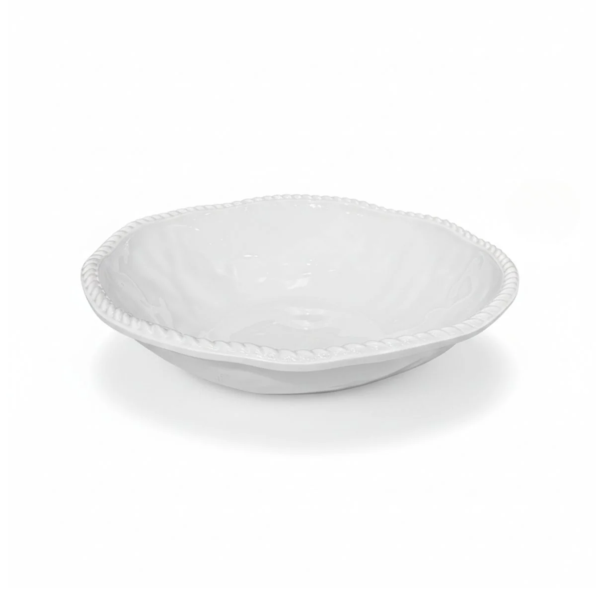White Nautical Rope Large Bowl, 13" - Image 2