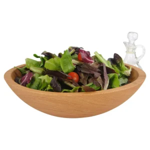 12 Inch Red Oak Wooden Salad Bowl
